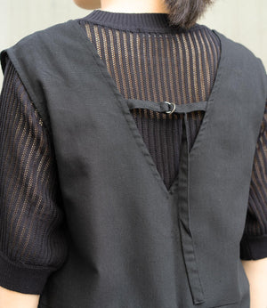 リネンミックスVネックオールインワン