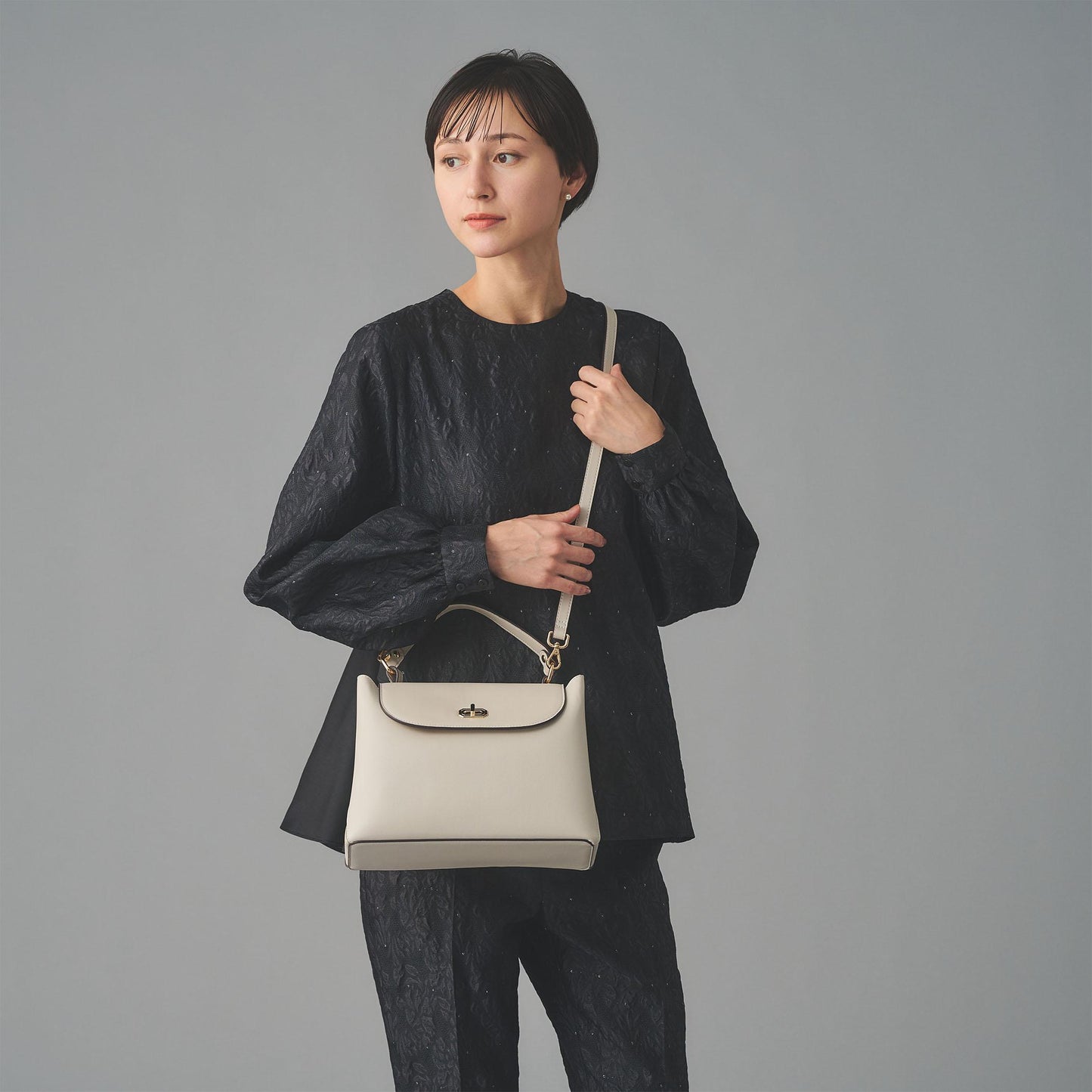 ダブルフェイス ワンハンドル バッグ