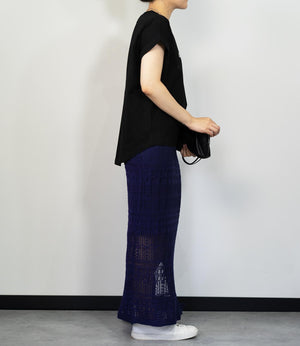 【接触冷感】レタリングフレンチスリーブTシャツ