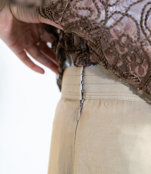 シャンブレーパネルスカート