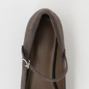 Vカット ストラップ フラットシューズ 撥水