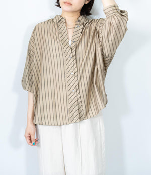 シアーストライプシャツ