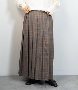グレンチェックプリーツスカート