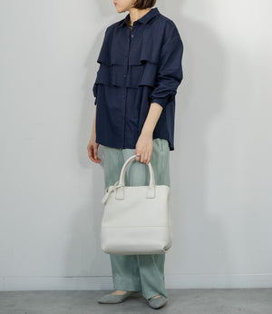 レイヤードライクダブルフリルシャツ