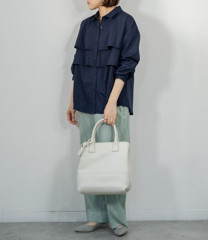 レイヤードライクダブルフリルシャツ