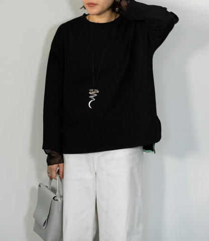 ポイントカラーロングTシャツ