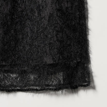 シアー レース ギャザー スカート