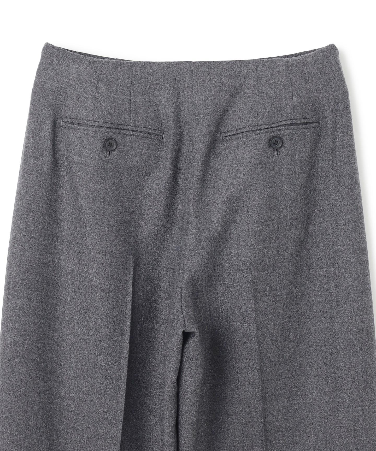 TERNES / 変形タックウールワイドパンツ