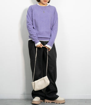 ヘリンボーン裏起毛イージーパンツ