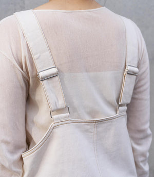 Vネックデニムライクオールインワン