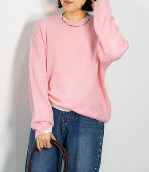モヘアタッチアルパカブレンドニット
