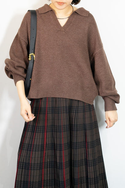 スキッパーニットプルオーバー