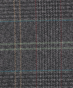 ワイドチェック柄ベルトパンツ