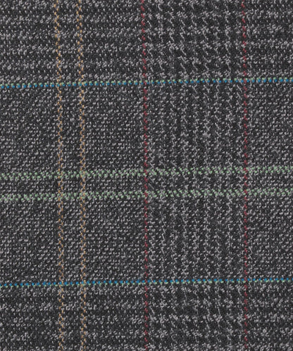 ワイドチェック柄ベルトパンツ