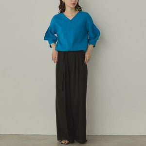 前後2way7部丈ニットプルオーバー