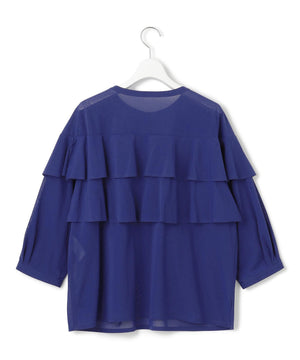 クリアトリコットジャージー フリルデザイン カットソー