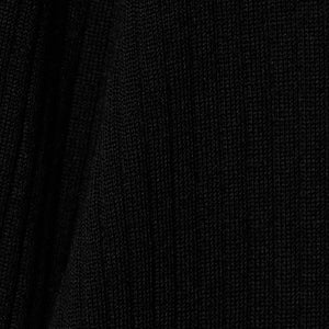 リブ タートルネック ニット