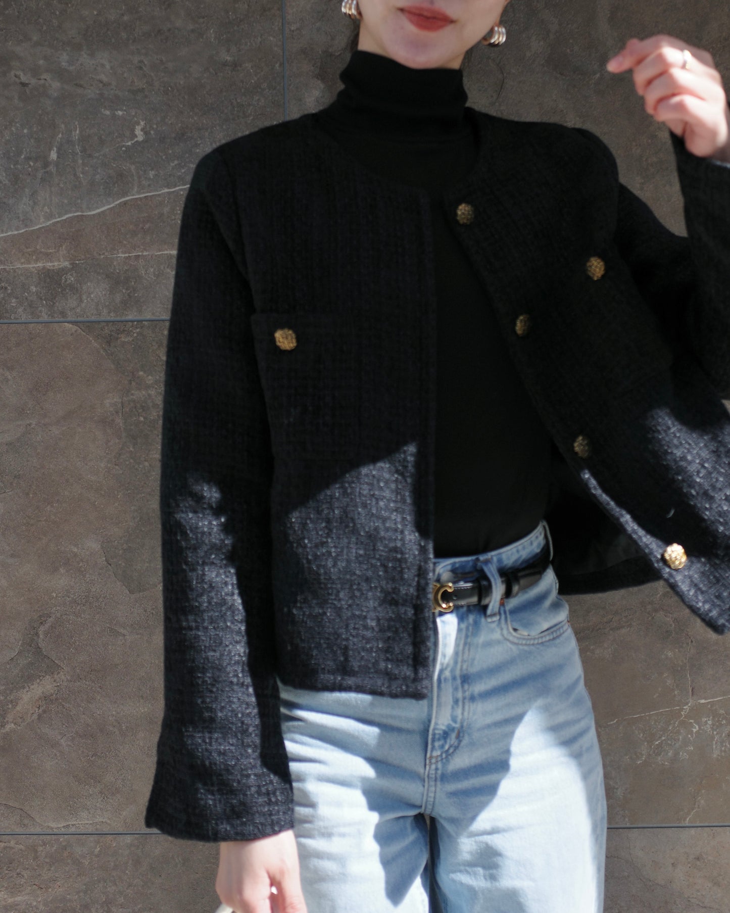ブラックツイードジャケット