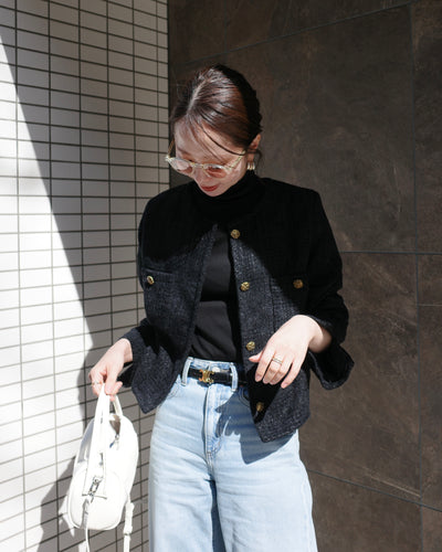 ブラックツイードジャケット