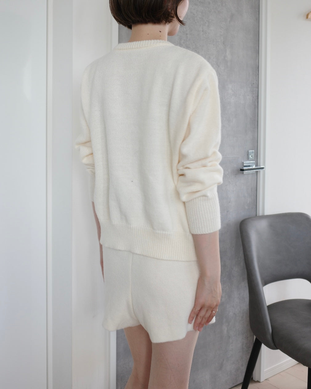 カーディガン＆パンツニットセットアップ