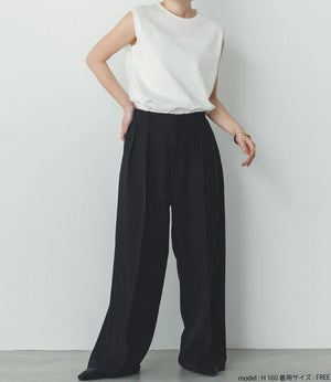 USAコットンコンパクトノースリーブカットソー