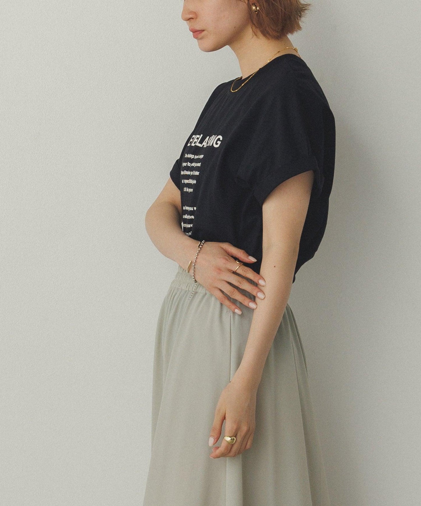 前後2wayUSAコットンTシャツ