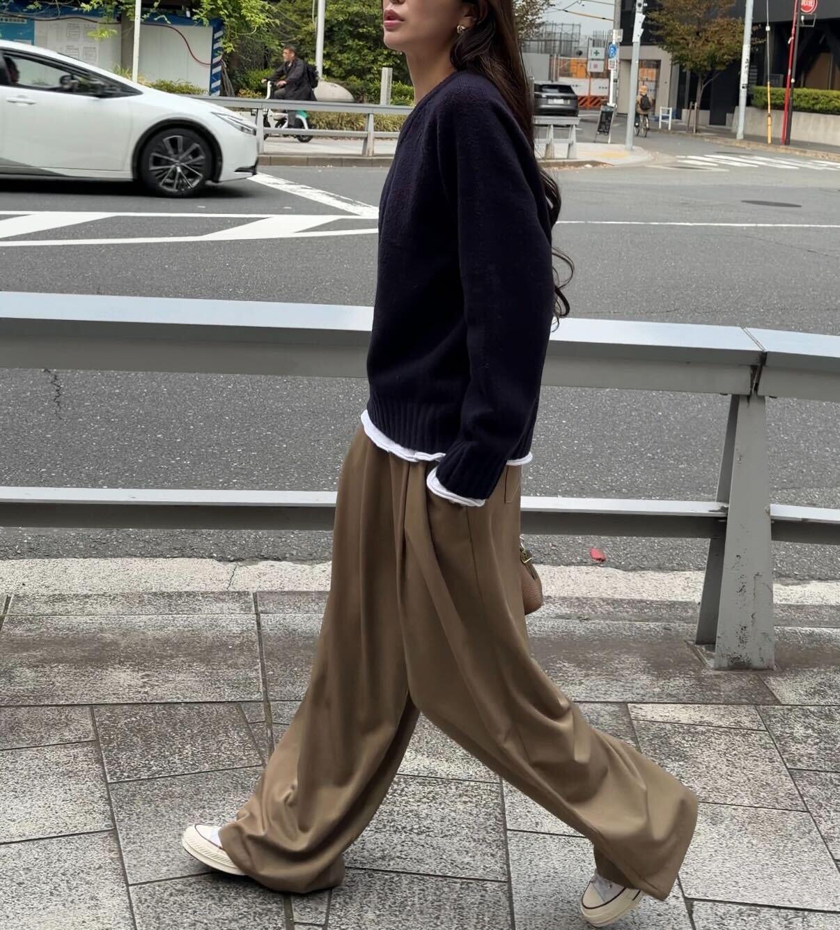 ダブルタックルーズワイドパンツ