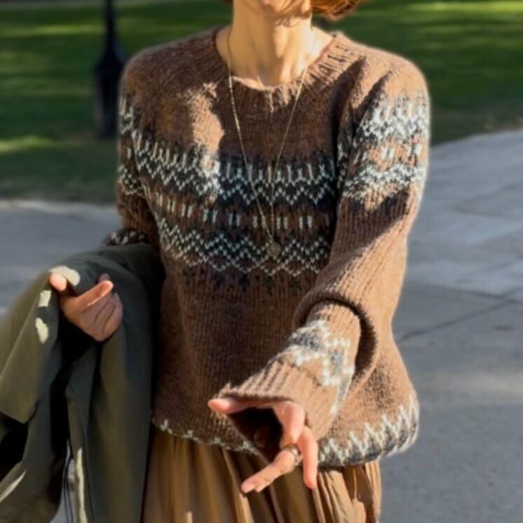 チョコレートBROWNノルディックセーター