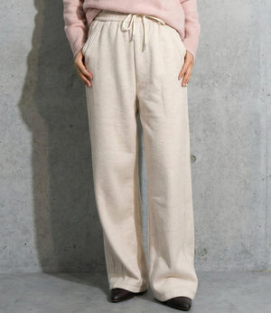 ヘリンボーン裏起毛イージーパンツ