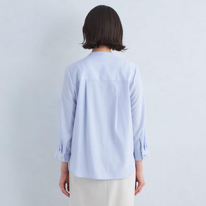 ピンタック 7分袖 ブラウス