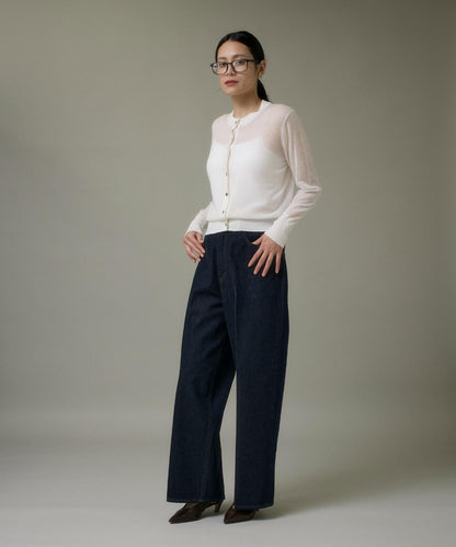 クルーネックニットカーデ《Melty air wool》