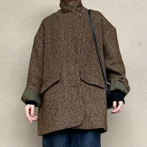 ヘリンボーンジャケットコート