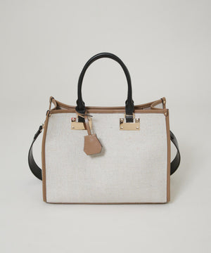 バイカラーキャンバスバッグ