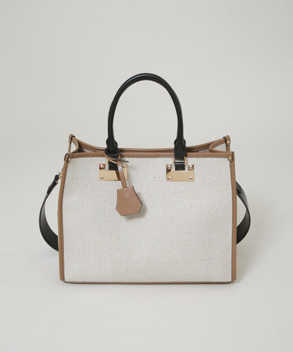 バイカラーキャンバスバッグ