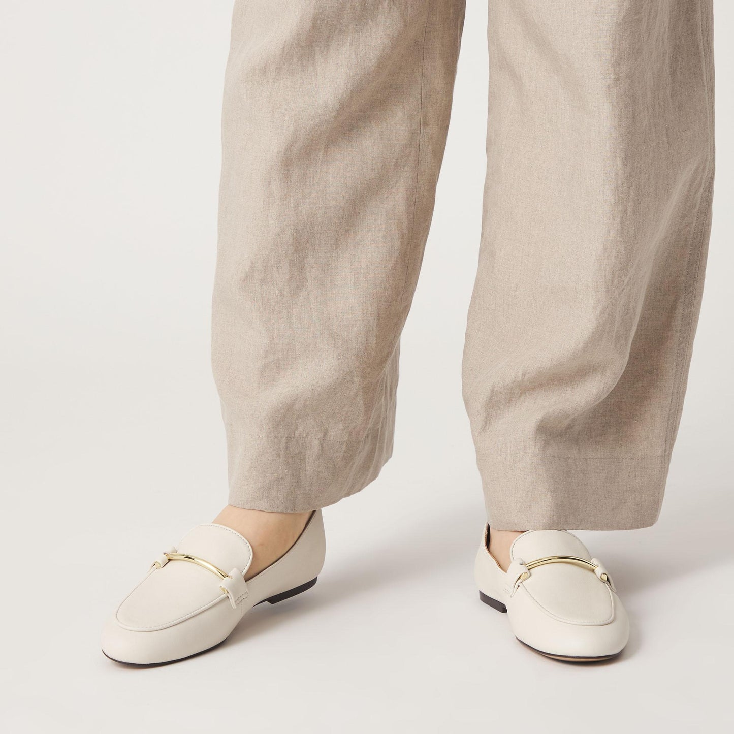 メタルロッドローファー フラット10↑