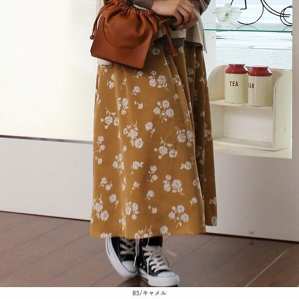 花柄ロングスカート
