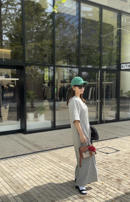 スウェットワイドサロペット