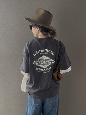 HaritageロゴバックプリントT