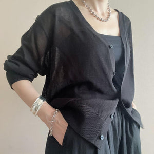 シースルーカーディガン