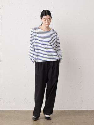 MidiUmi ボーダーワイドプルオーバー