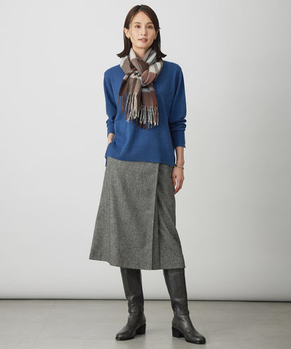 カシミヤチェック マフラー