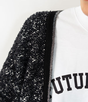 ファンシーヤーンVネックニットコーディガン