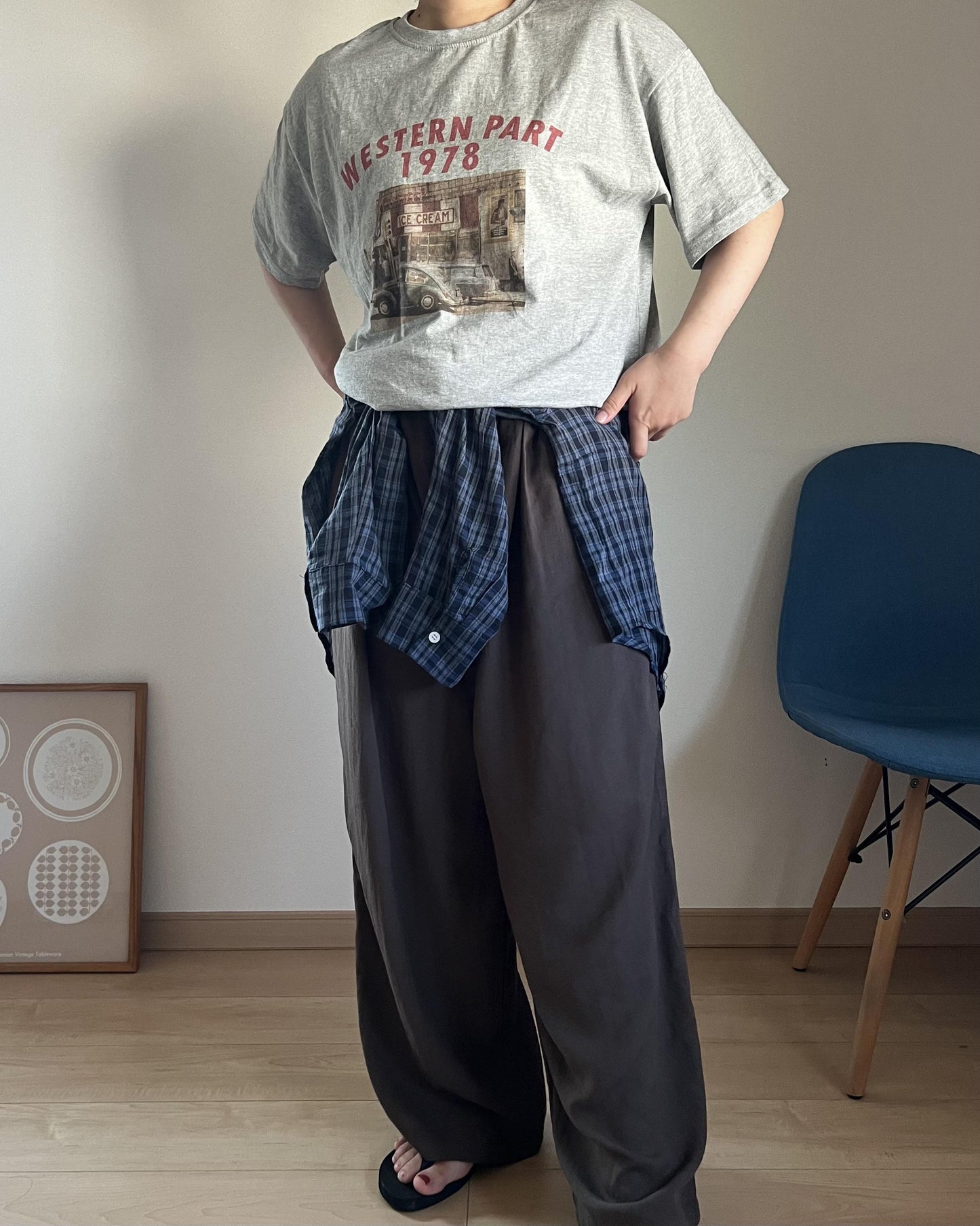 レトロCARプリントTシャツ