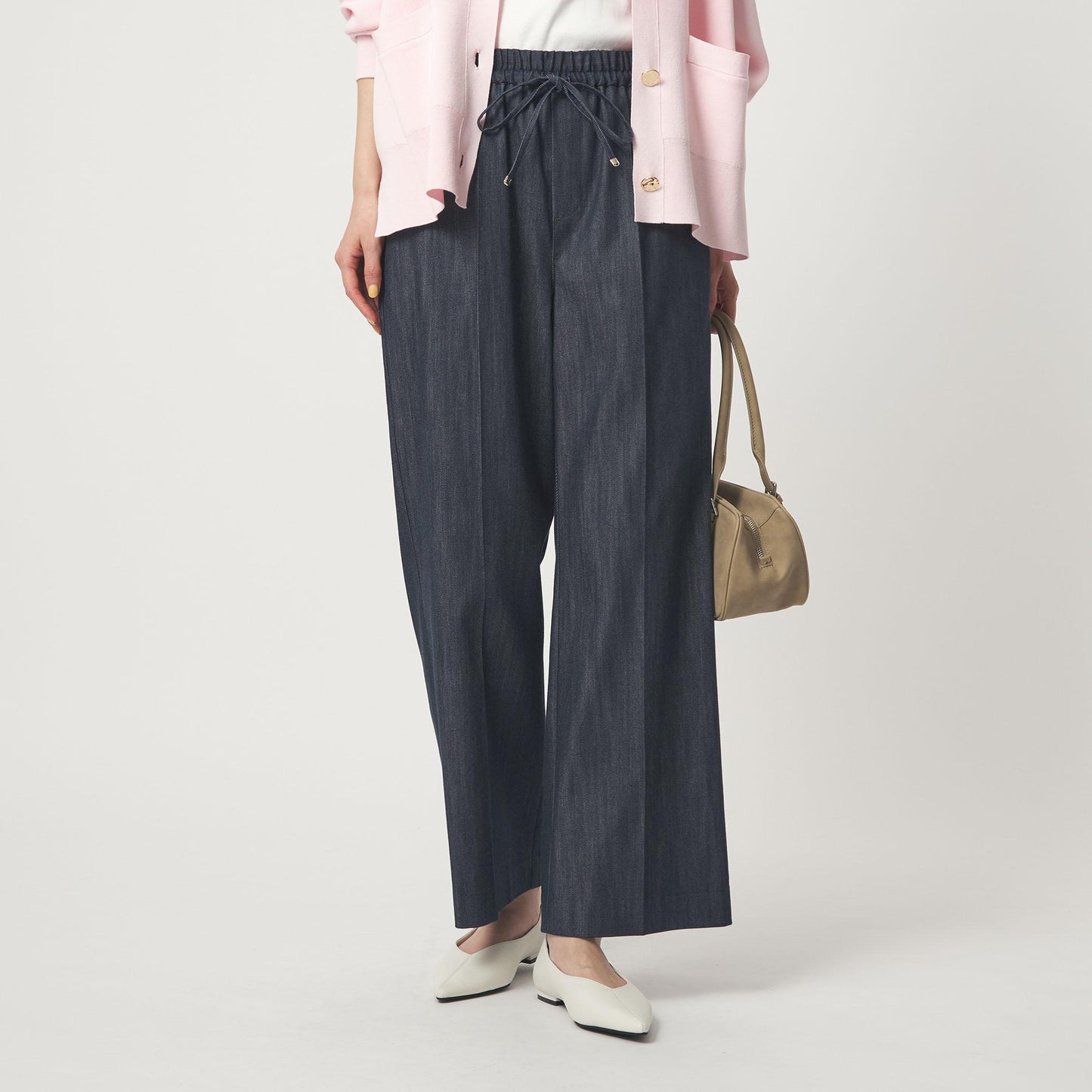 ［size SHORT/TALLあり］ニーハイフレアパンツ デニム 2 ストレッチ