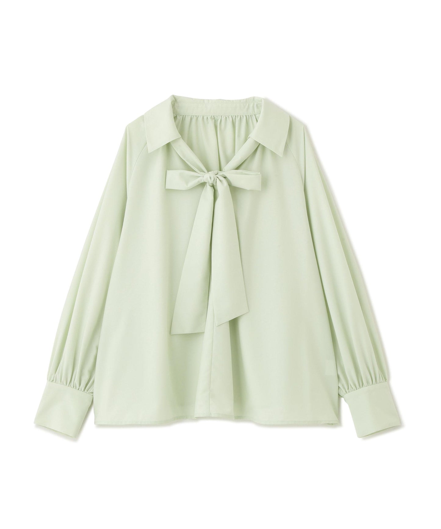 スキッパーリボンタイブラウス