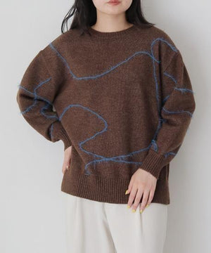 ニュアンスラインニット