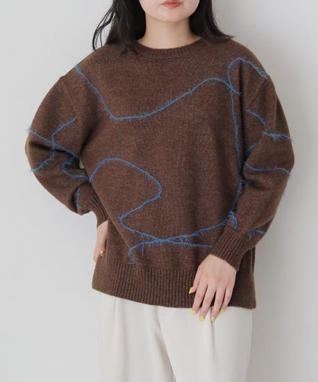 ニュアンスラインニット