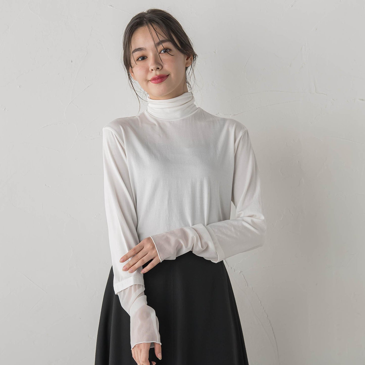 ウォッシャブルベア天竺カットソー≪洗濯機で洗える≫