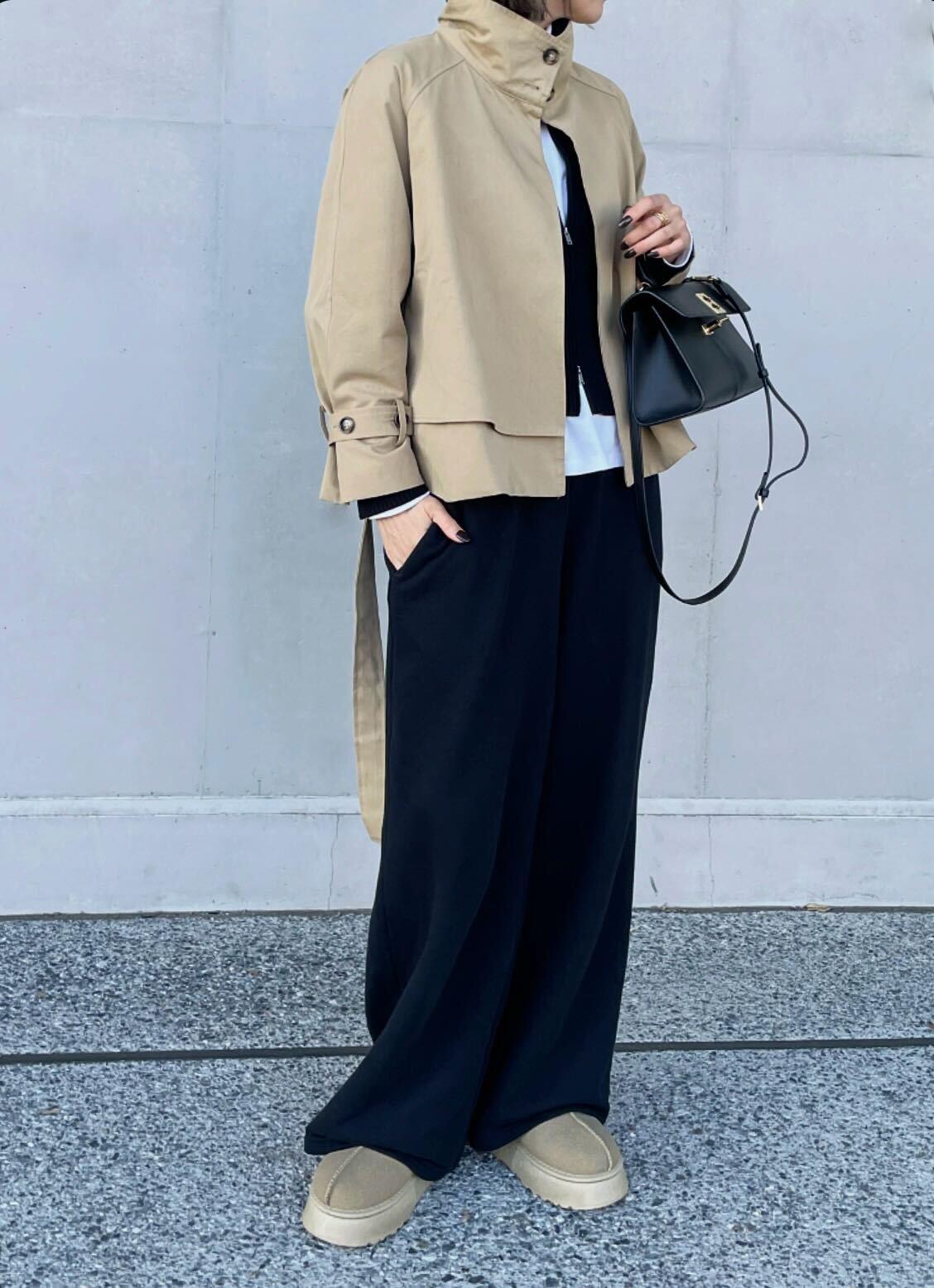 バックボタントレンチジャケット