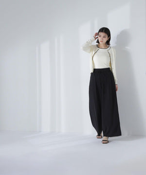 ナローリボンイージーワイドパンツ